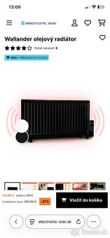 Olejový radiátor oneConcept Wallander 1000 W - 4