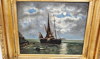 Eugen Kampf plachetnica olejomaľba - 4