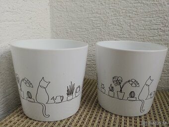 Keramické kvetináče, dva druhy - 4