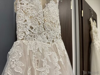 Svadobné šaty - krásna farba IVORY - 4