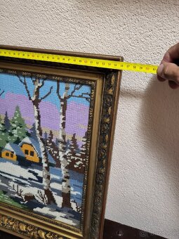 Vyšívaný obraz krajinka - 4