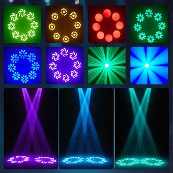 Predám 2ks Mini Rotačne hlavý beam spot 120 W - 4