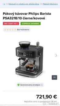 Pákový kávovar Philips Barista PSA3218/10 čierny - 4