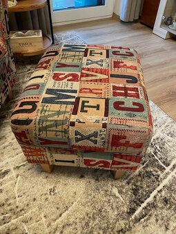 Kreslo ušiak CLIP s taburetkou - 4