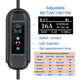 Prenosný Wallbox 11KW 16A EV Charger - 4