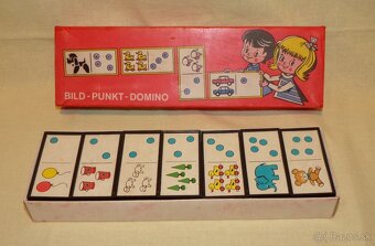 retro hra - hračka - obrázkové DOMINO kompletný stav - 4