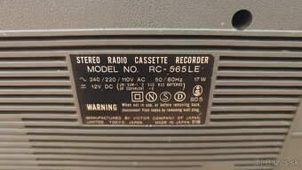 JVC RC - 565 LE kazetovy radiomagnetofon - 4