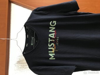 MUSTANG originál tmavomodré pánske tricko L/XL - 4