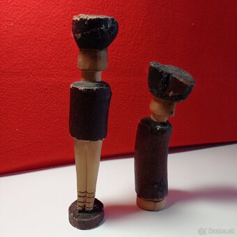 dve staré drevené postavičky - pastieri Kubko a Maťko - 4