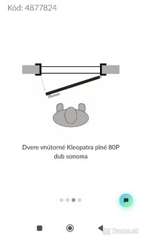 Dvere vnútorné Kleopatra plné 60P dub sonoma - 4