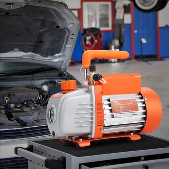 2-stupňová 5 CFM rotační lamelová vakuová pumpa 250W - 4