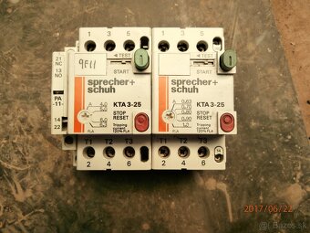 Ochrany motorov od 0,6A do 32A. - 4
