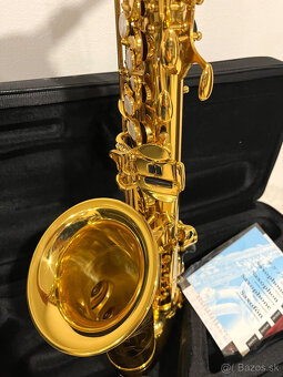Predám nový alt saxofón Yamaha 380 YAS- komplet s príslušens - 4