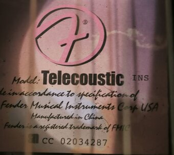 predám Fender Telecoustic - 4