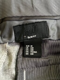 Predám pánsky oblek H&M sivej farby. - 4