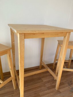Barový stôl a dve stoličky ikea Nilsolle - 4
