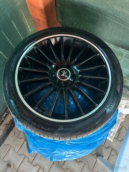 Disky Keksin Borbet RE black glossy 18 + pneumatiky Pirelli - 4