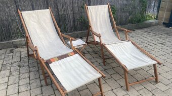 Retro vintage zahradne stolicky lehatka - 4