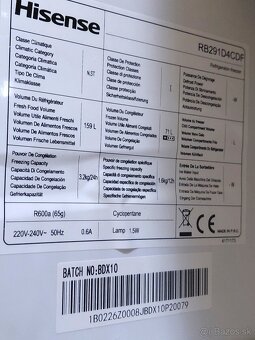 Chladnička s mrazničkou HISENSE - 4 ročná - 4