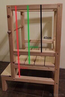 Drevená učiaca veža pre deti - 4