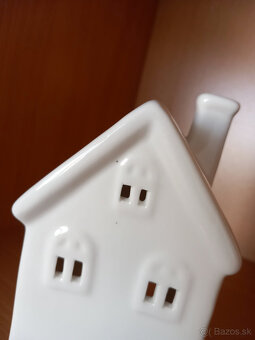 Keramický domček na čajovú sviečku 16x9x8 cm - 4