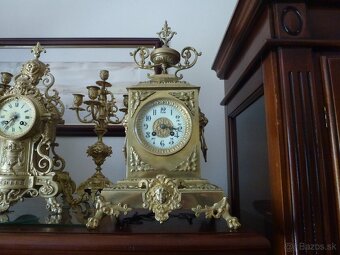 Francúzske bronzové krbové hodiny Vincenti & Cie 1860 - 4