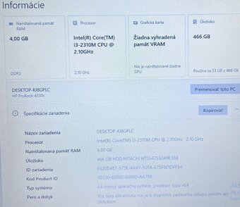 HP ProBook 4330s, intel i3, 4GB RAM, 500GB disk - 4