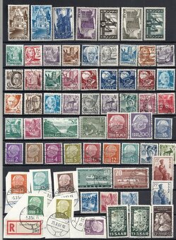 Známky, zbierka, Saar, Memel, Wurttemberg, Rheiland-Pfalz - 4