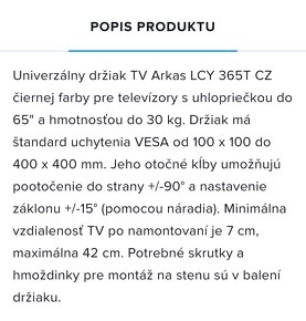 Predám univerzálny TV držiak - 4