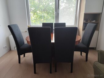 Okrúhly rozkladací stôl + 6 stoličiek - 4