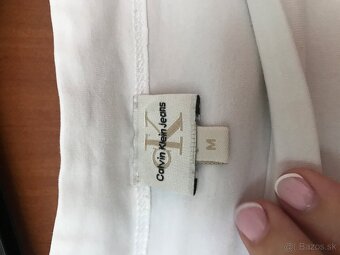 CALVIN KLEIN originál smotanove damske tricko S/M - 4