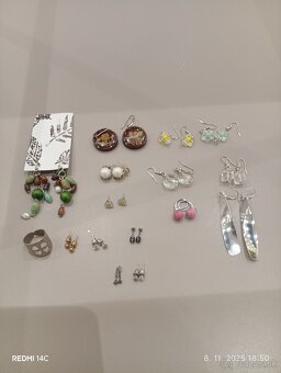 Náušnice privesky.strieborne retiazky - 4