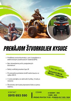 Ponúkame prenájom štvorkoliek Kysuce,Žilina - 4