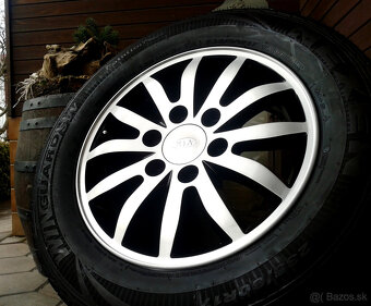 alu R17 6x139,7 orig. Kia Carens + Hyundai H1, zimné pneu - 4