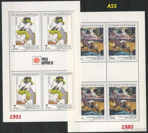 Poštové známky, filatelia: ČSSR 1945-92, aršíky - Umenie - 4