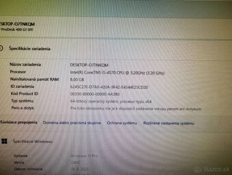Počítač HP ProDesk 400 G1 SFF i5 / 8GB RAM / SSD+HDD - 4