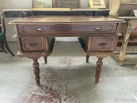 písací starožitný pracovný stol - 4