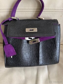 Kozena kabelka na styl Hermes kelly - 4