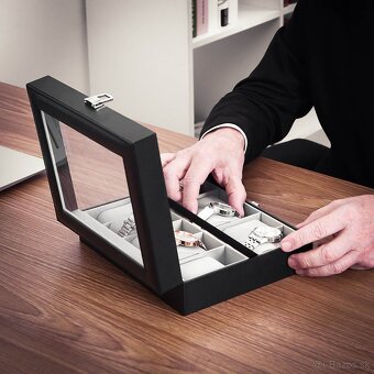 Box na hodinky – čierny, nový - 4