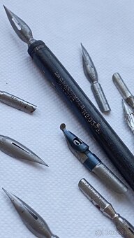 Atramentové starožitné pero... - 4