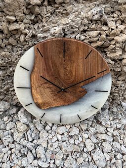 Orechové White Island nástenné hodiny - 4