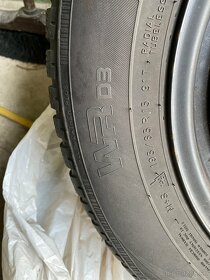 Lacno predam zimne pneu 195/65 R15 na plechovych diskoch - 4