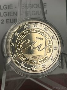 Pamätna  2€ minca Beglicko 2010 PROOF  Predsedníctvo EÚ - 4