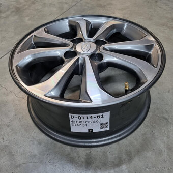 Hliníkové Hyundai disky 4x100 R15 6J ET47 - 4