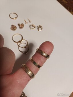 Prstene zlaté náušnice - 4