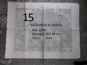Staré mapy rok 1875-1945 rôzné regióny Slovenska - 4