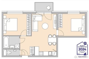 3 izbový byt s balkónom, Rezidencia Slavia, Prešov - 4