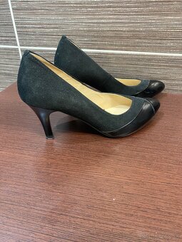 Čierne kožené lodičky 36 - 4