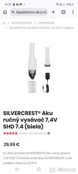 Ručny vysavac silvercrest biely - 4