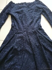 Tmavomodré elegantne/spoločenské šaty, xs - 4